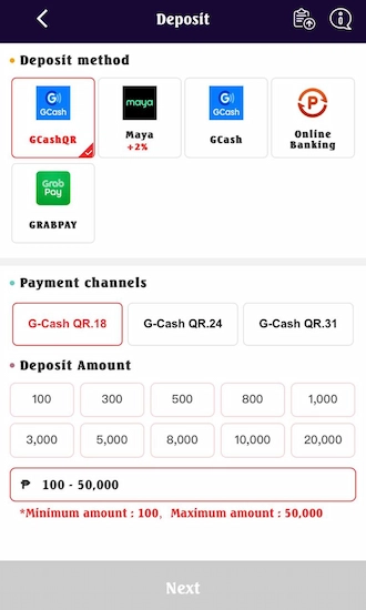 ✨Step 1: Go to Deposit and select the GCash method.