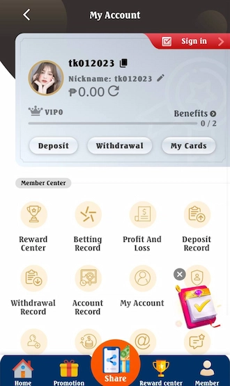 ✨Step 1: Go to My Account and select “Withdrawal”.